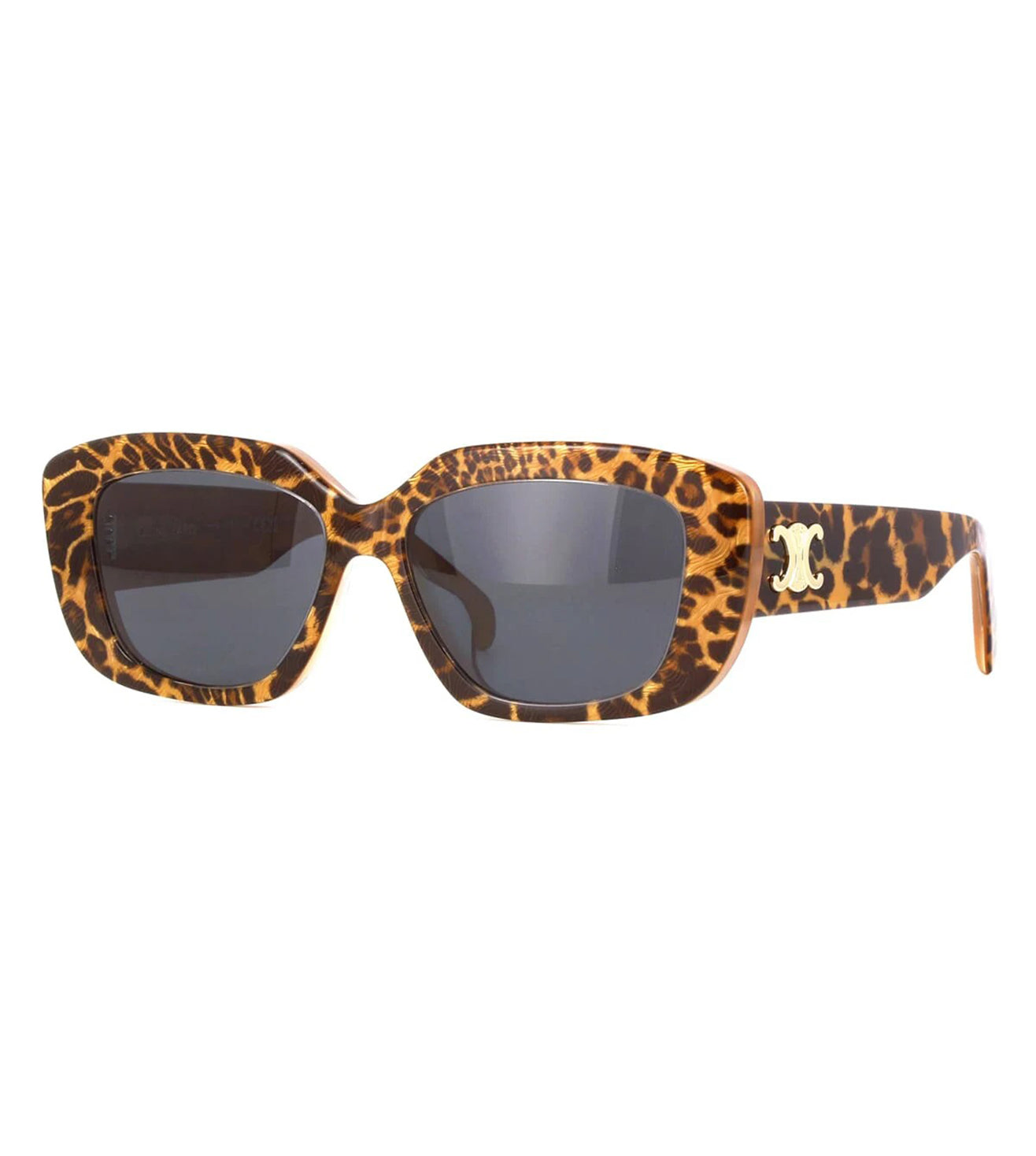 Celine Women's Shiny Leopard Print Cat-Eye Optical Frame-zoom-2