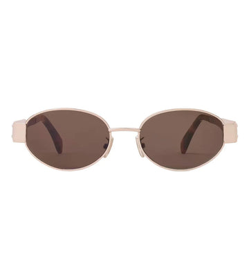 Celine Women's Brown Oval Sunglasses