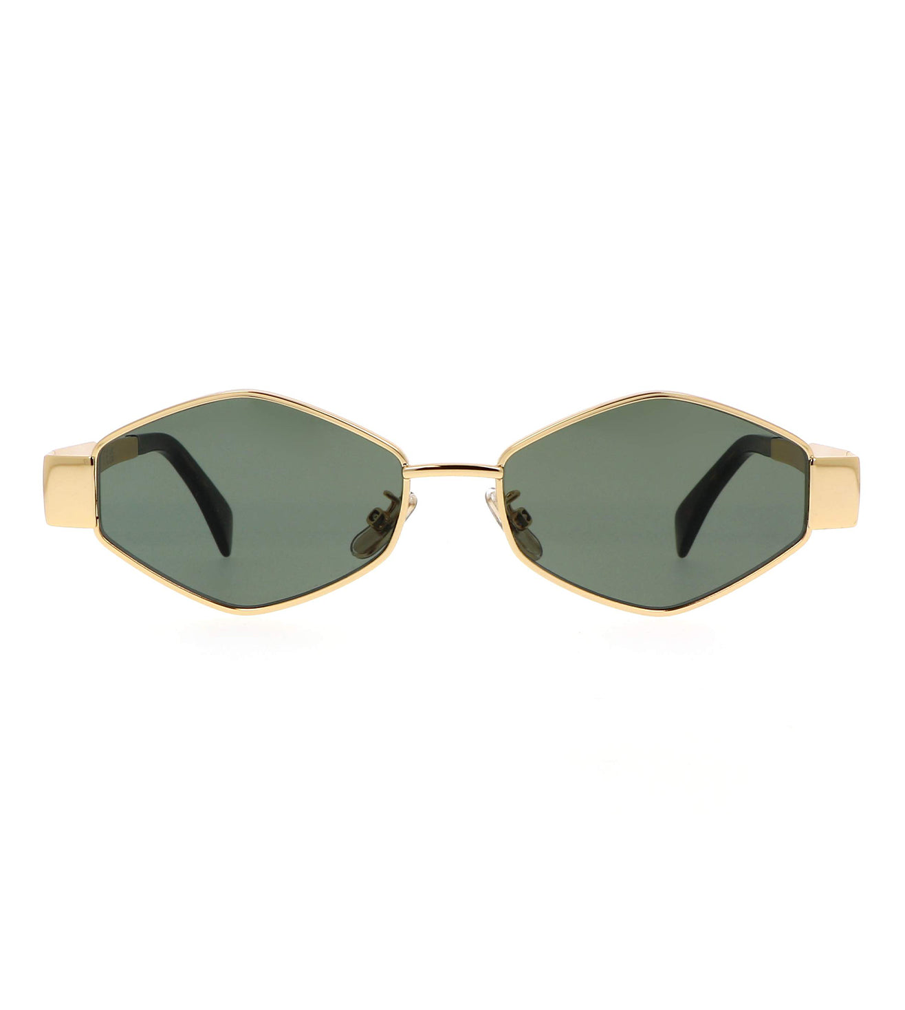 Celine Women's Green Square Sunglasses