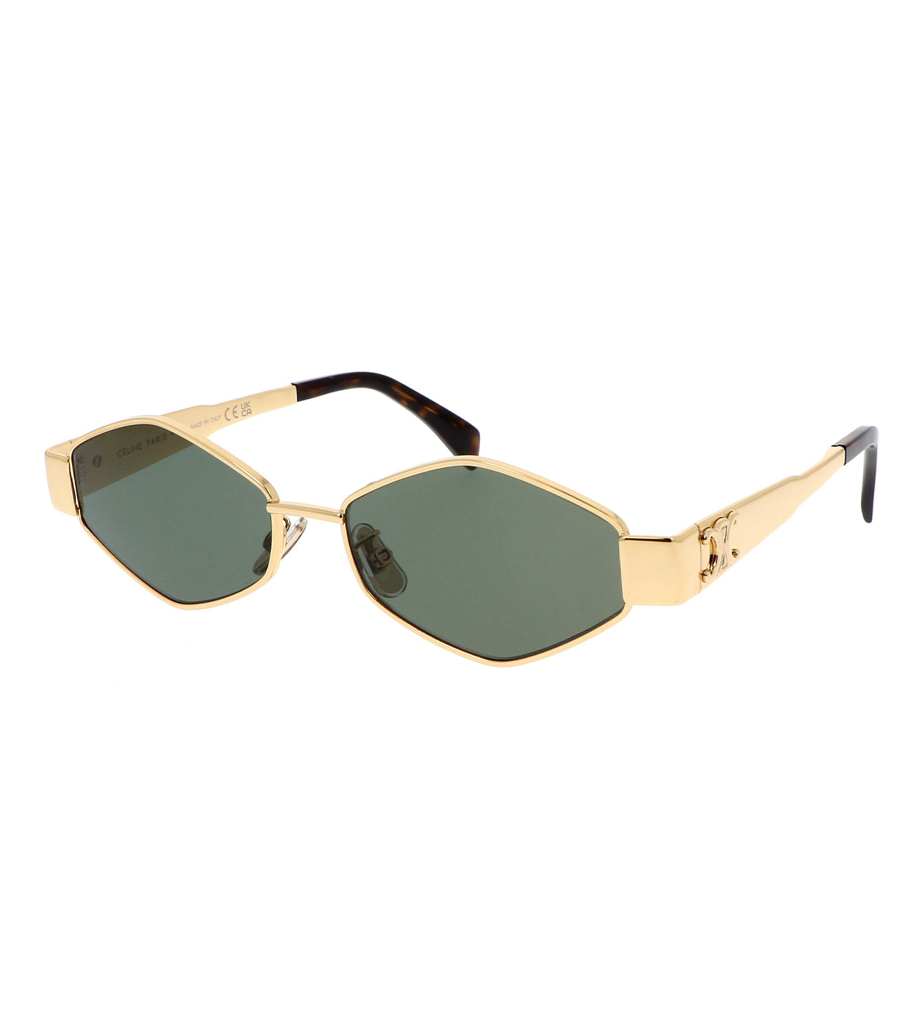 Celine Women's Green Square Sunglasses