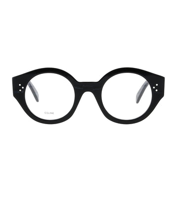 Celine Women's Shiny Black Round Optical Frame