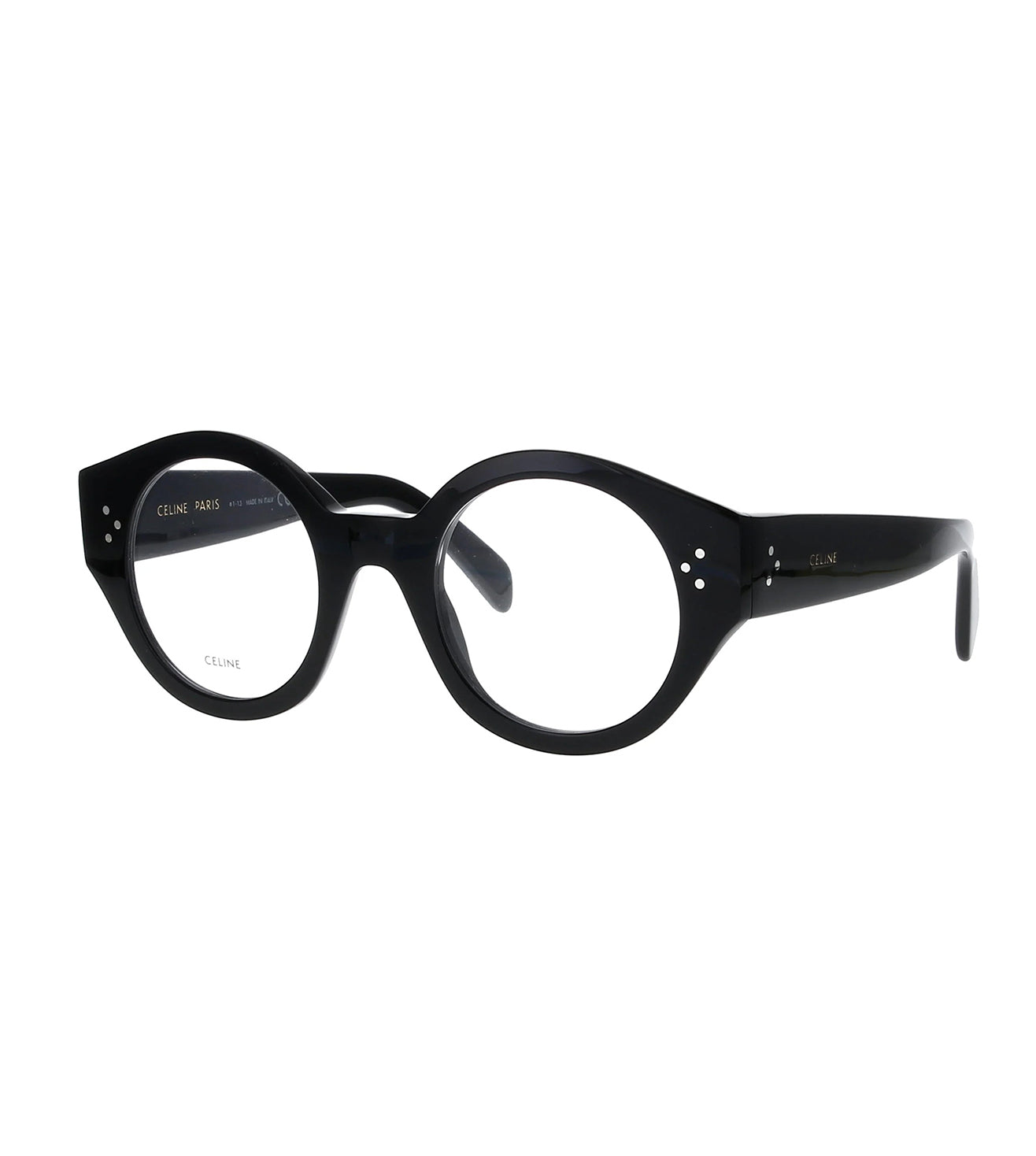 Celine Women's Shiny Black Round Optical Frame-zoom-2