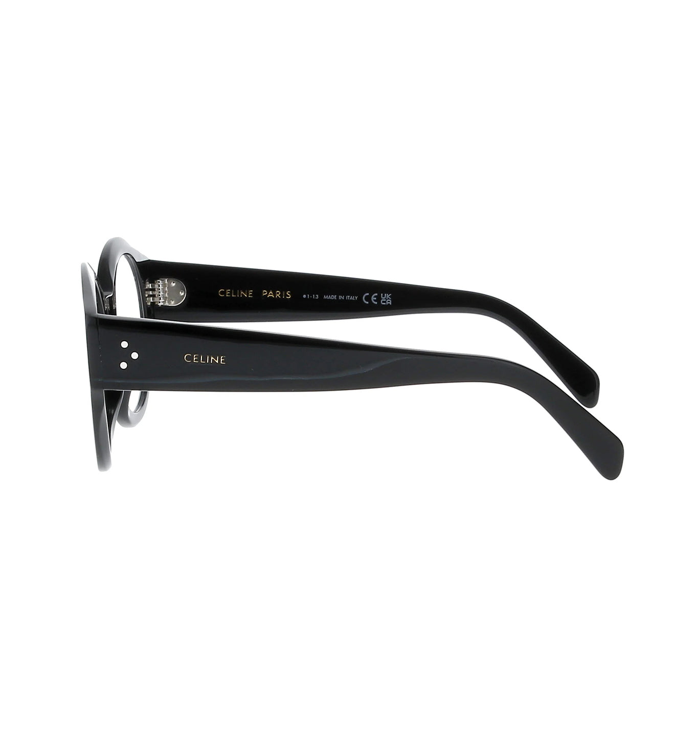 Celine Women's Shiny Black Round Optical Frame-zoom-3
