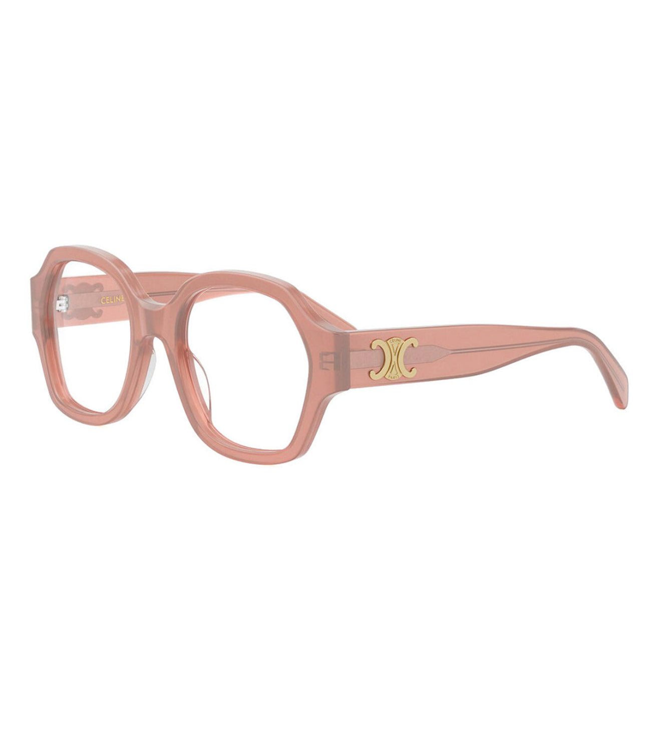 Celine Women's Peach Geometric Optical Frame