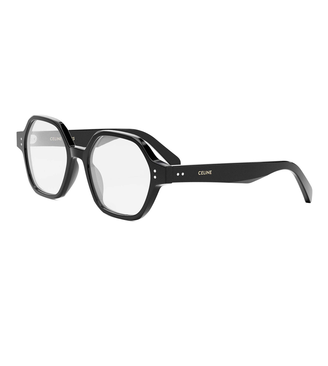 Celine Women's Black Geometric Optical Frame