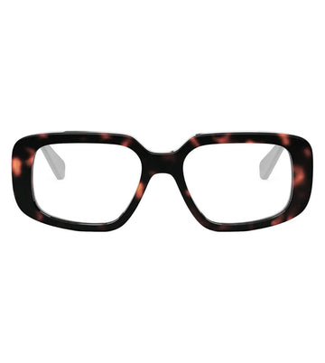 Celine Women's Shiny Dark Havana Square Optical Frame