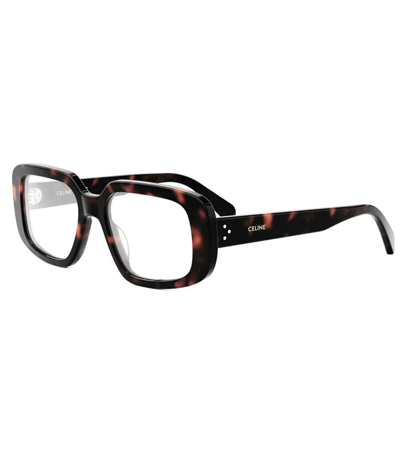 Celine Women's Shiny Dark Havana Square Optical Frame-zoom-2