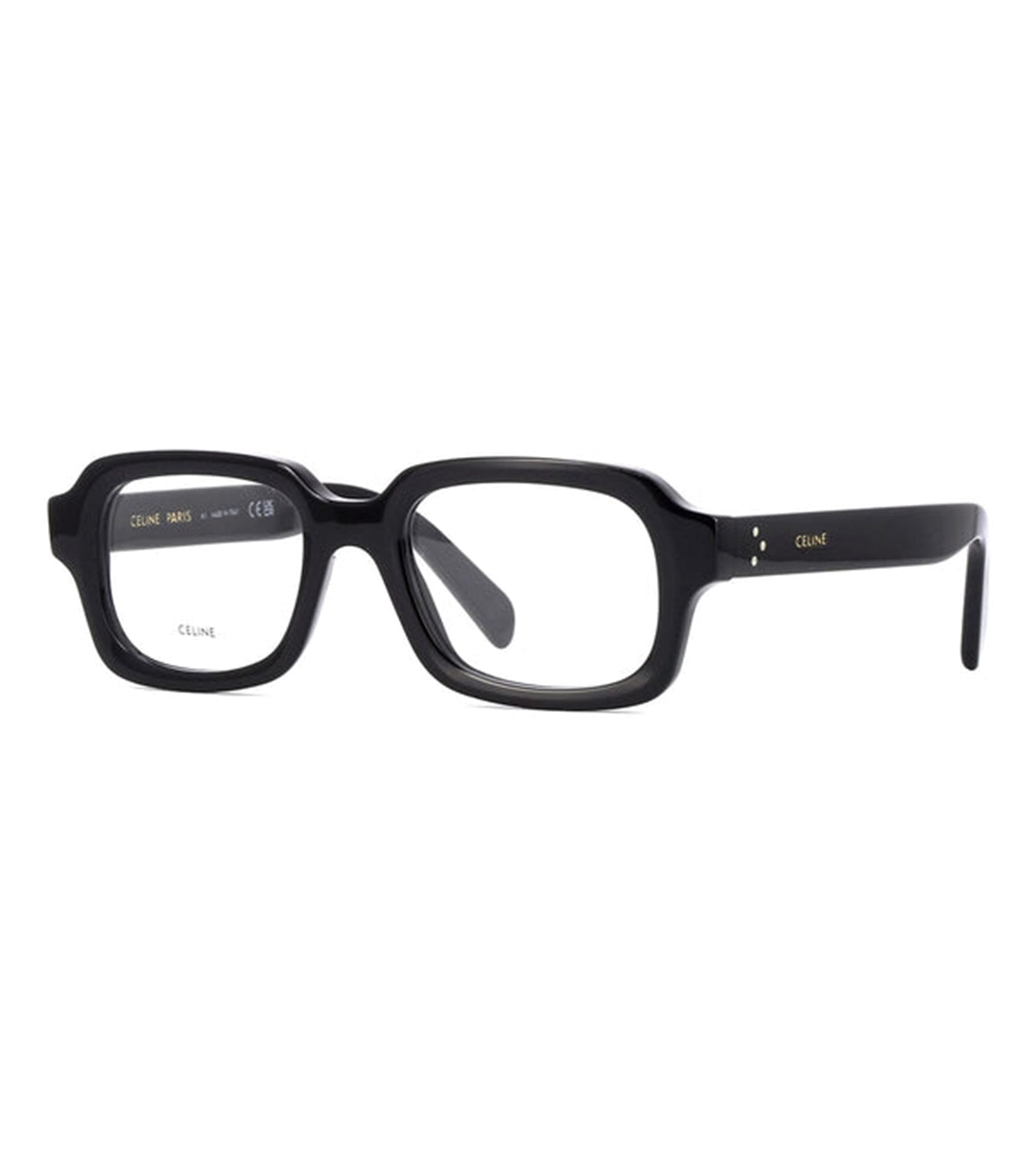Celine Unisex Shiny Black Rectangular Optical Frame