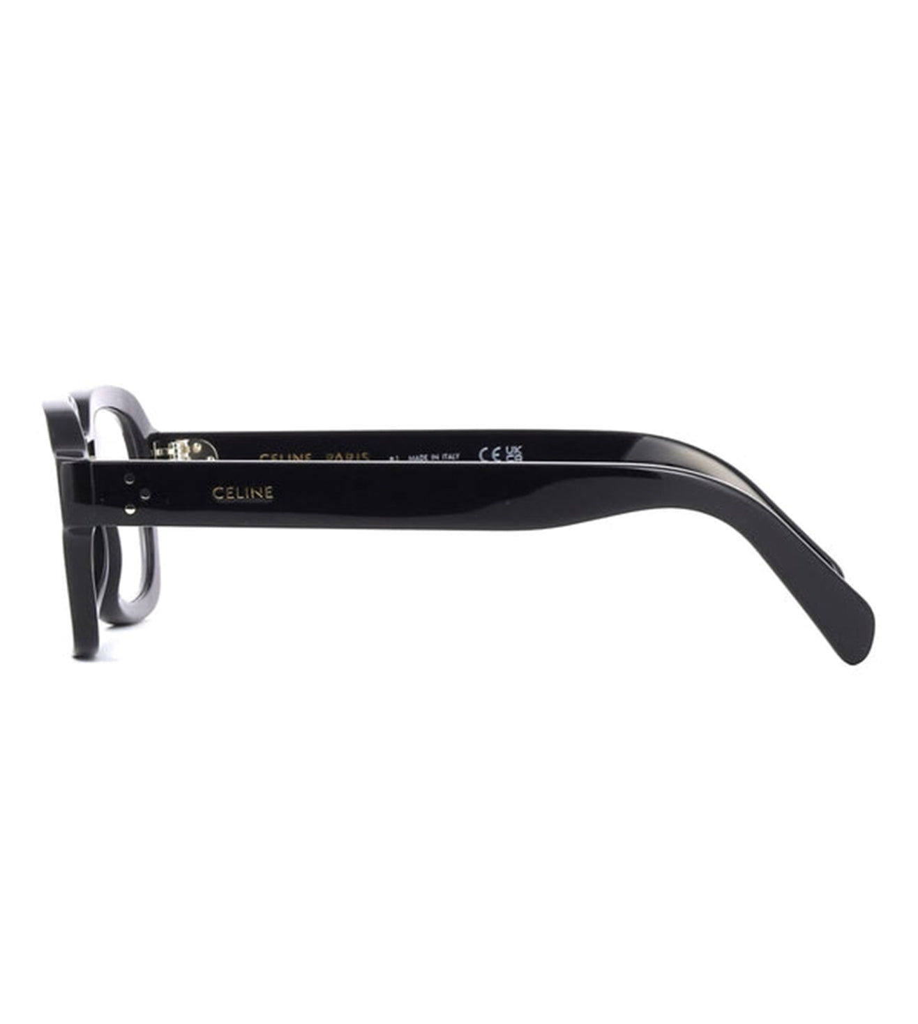 Celine Unisex Shiny Black Rectangular Optical Frame