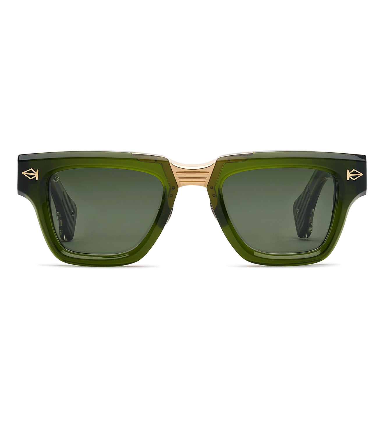 T Henri Unisex Green Square Sunglasses