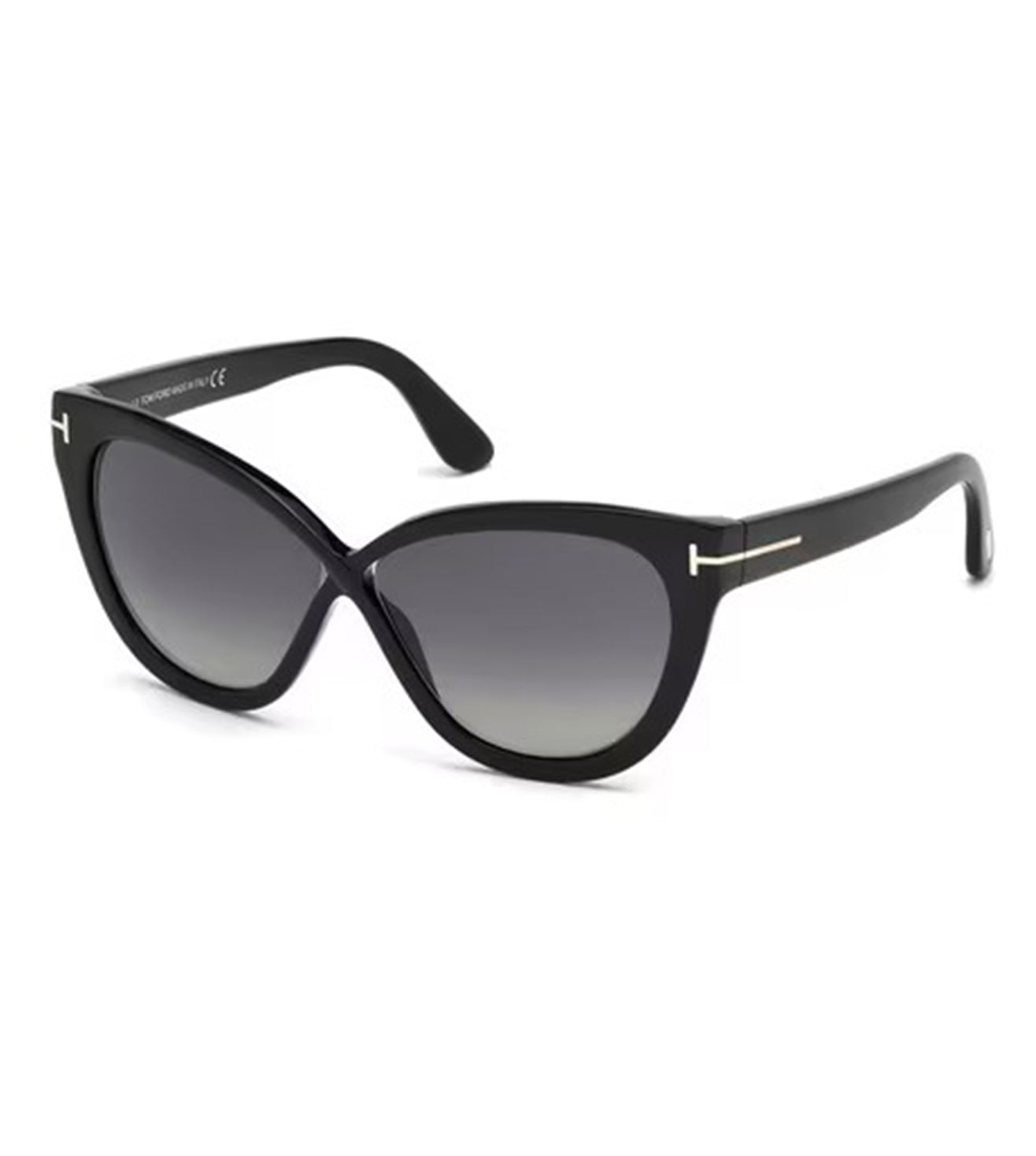Tom Ford Women's Smoke Polarized Cat Eye Sunglasses-zoom-2