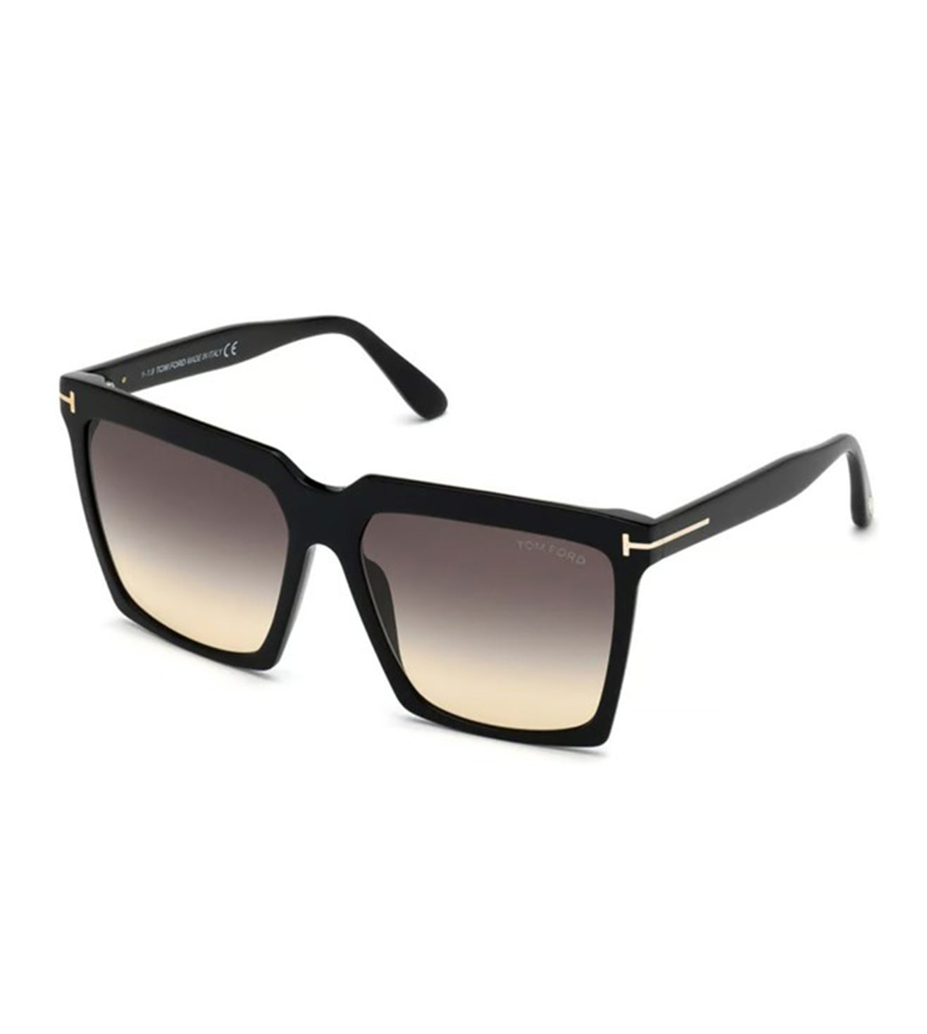 Tom Ford Women's Grey & Brown Gradient Square Sunglasses-zoom-2