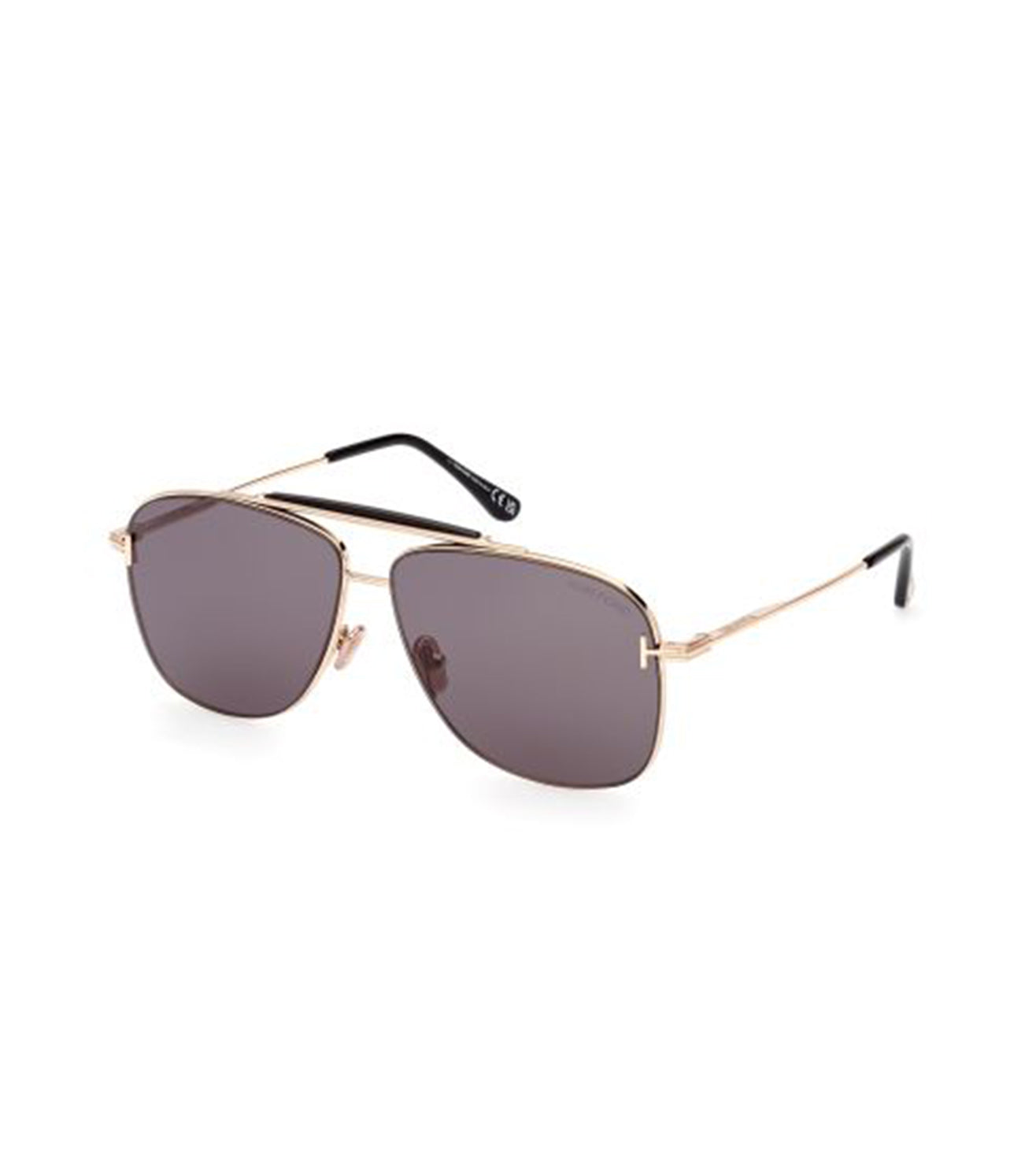 Tom Ford Men's Smoke Dark Grey Pilot Sunglasses-zoom-2