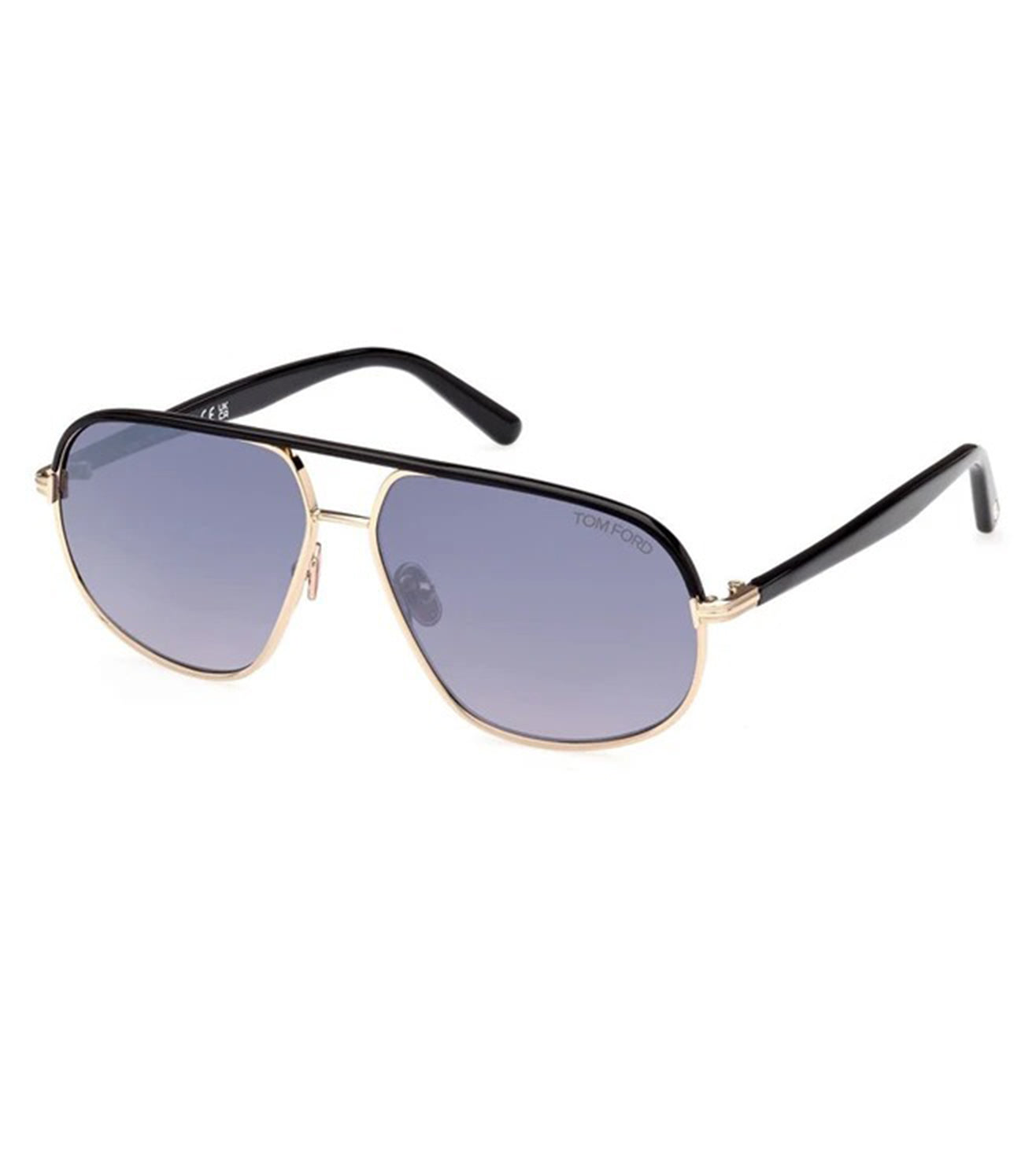 Tom Ford Unisex Grey Gradient Mirror Navigator Sunglasses-zoom-2