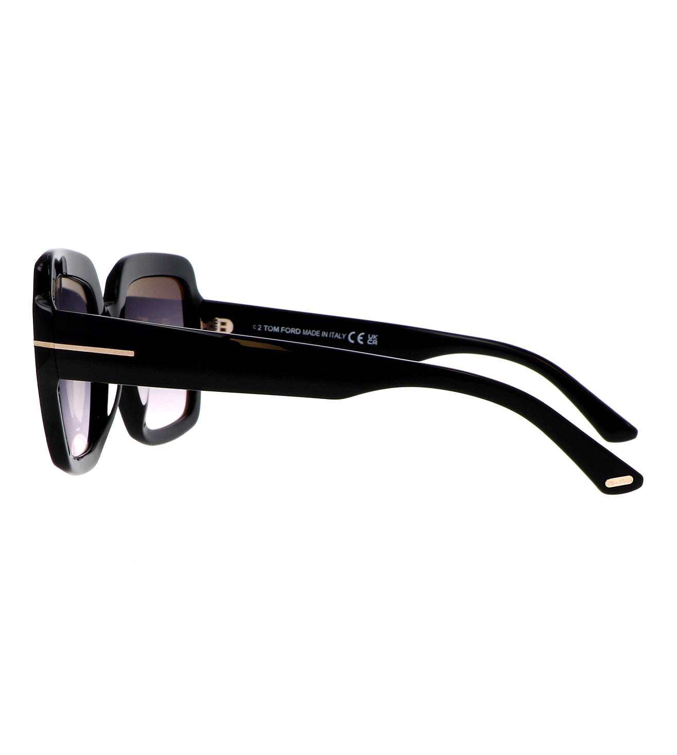 Tom Ford Women's Gradient Dark Grey Square Sunglasses-zoom-3