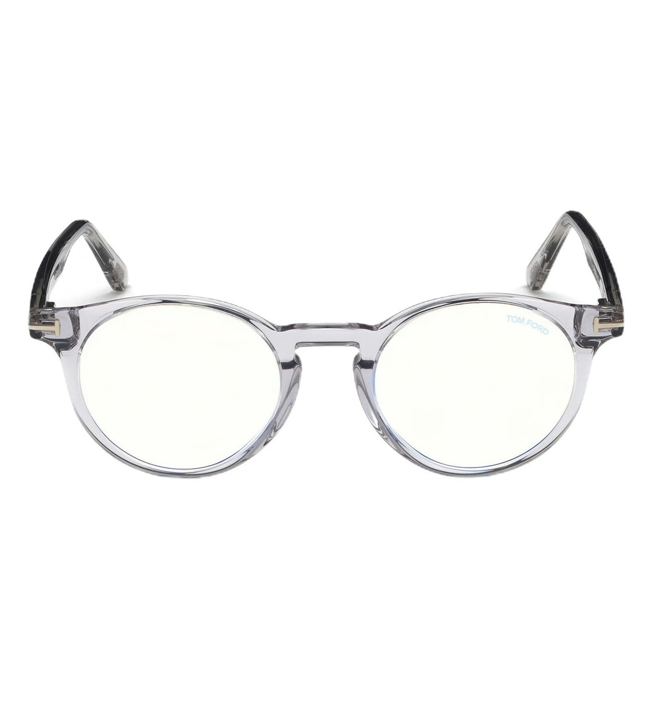 Tom Ford Unisex Transparent Grey Round Optical Frames-zoom-2