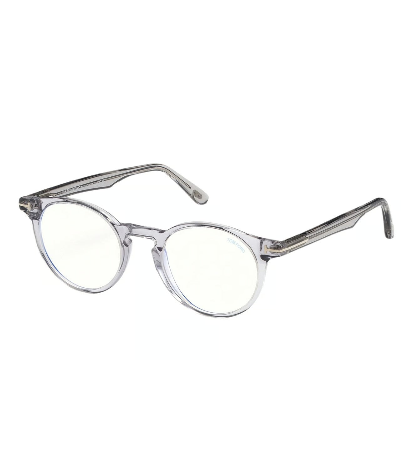 Tom Ford Unisex Transparent Grey Round Optical Frames-zoom-1
