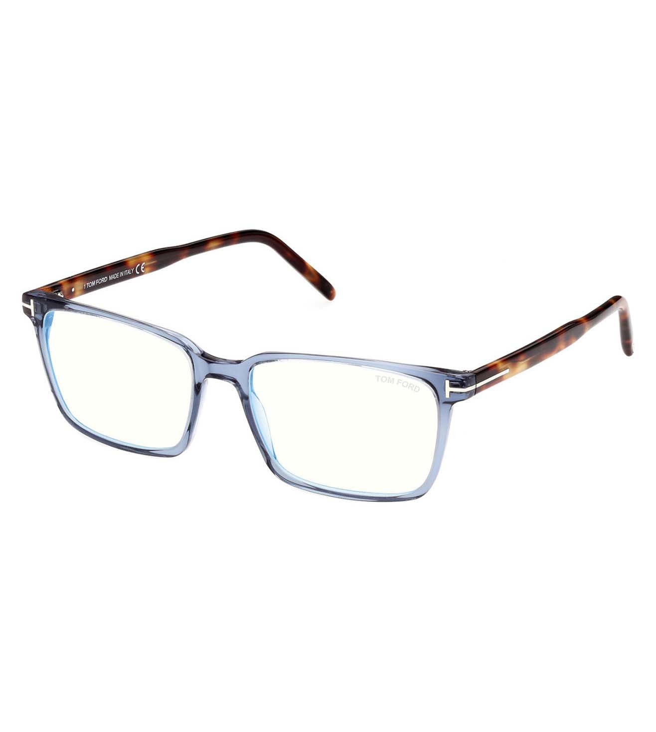 Tom Ford Unisex Crystal Blue Rectangular Optical Frames-zoom-2
