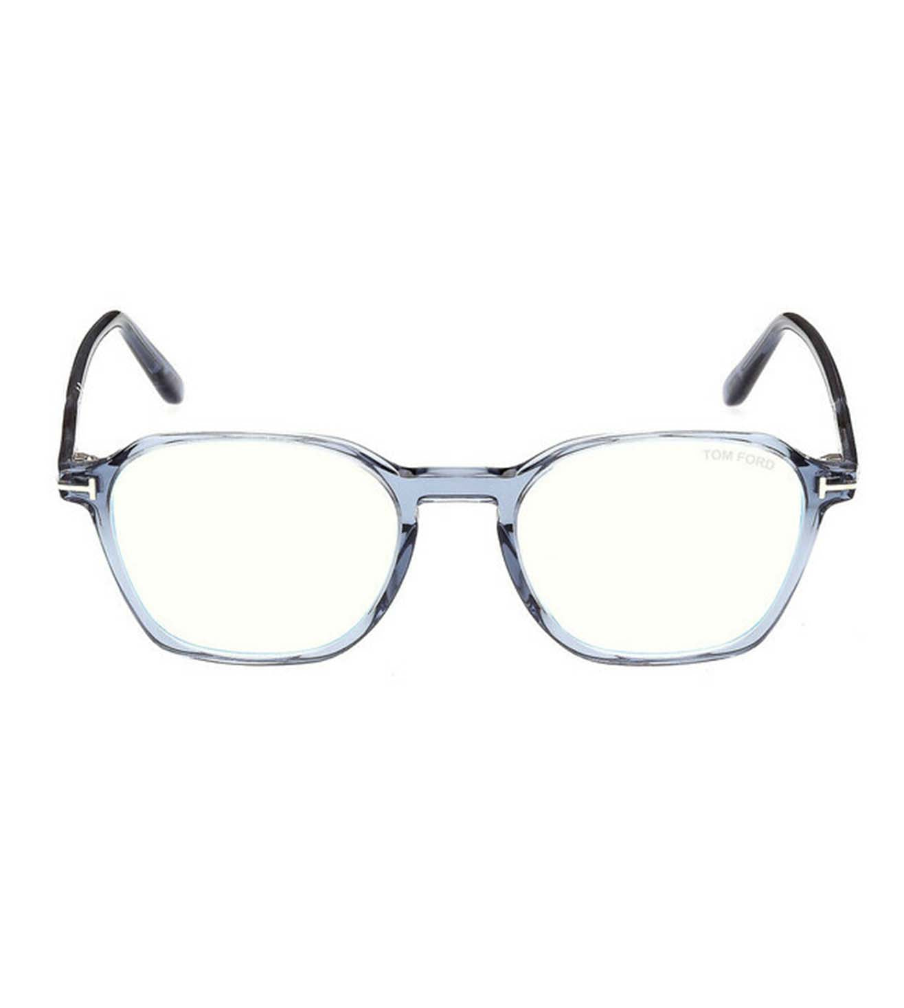 Tom Ford Men's Transparent Blue Square Optical Frames-zoom-1
