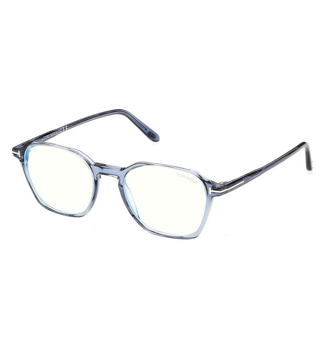 Tom Ford Men's Transparent Blue Square Optical Frames-zoom-2
