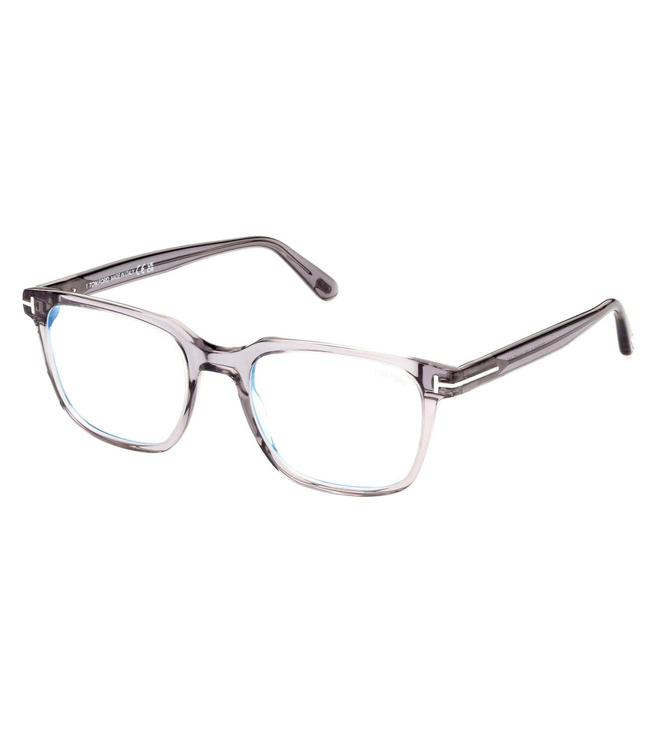Tom Ford Men's Transparent Grey Square Optical Frames-zoom-2