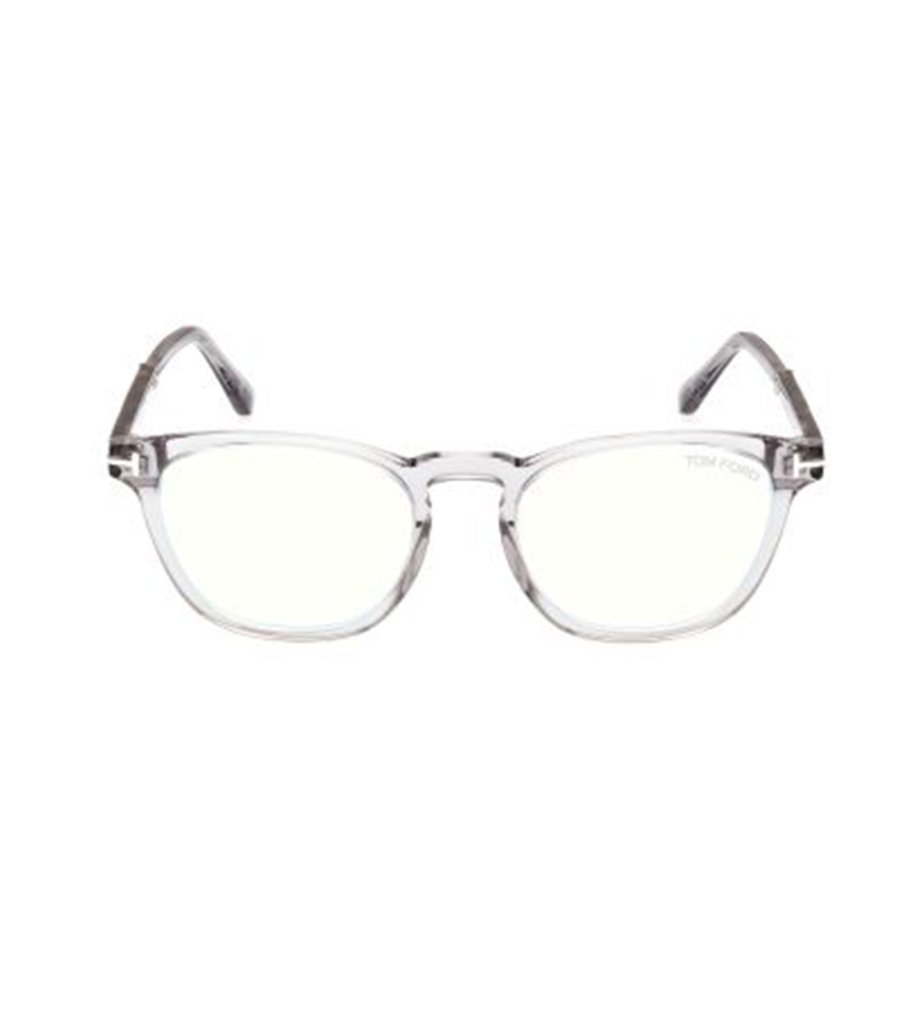 Tom Ford Unisex Crystal Grey Round Optical Frames-zoom-1