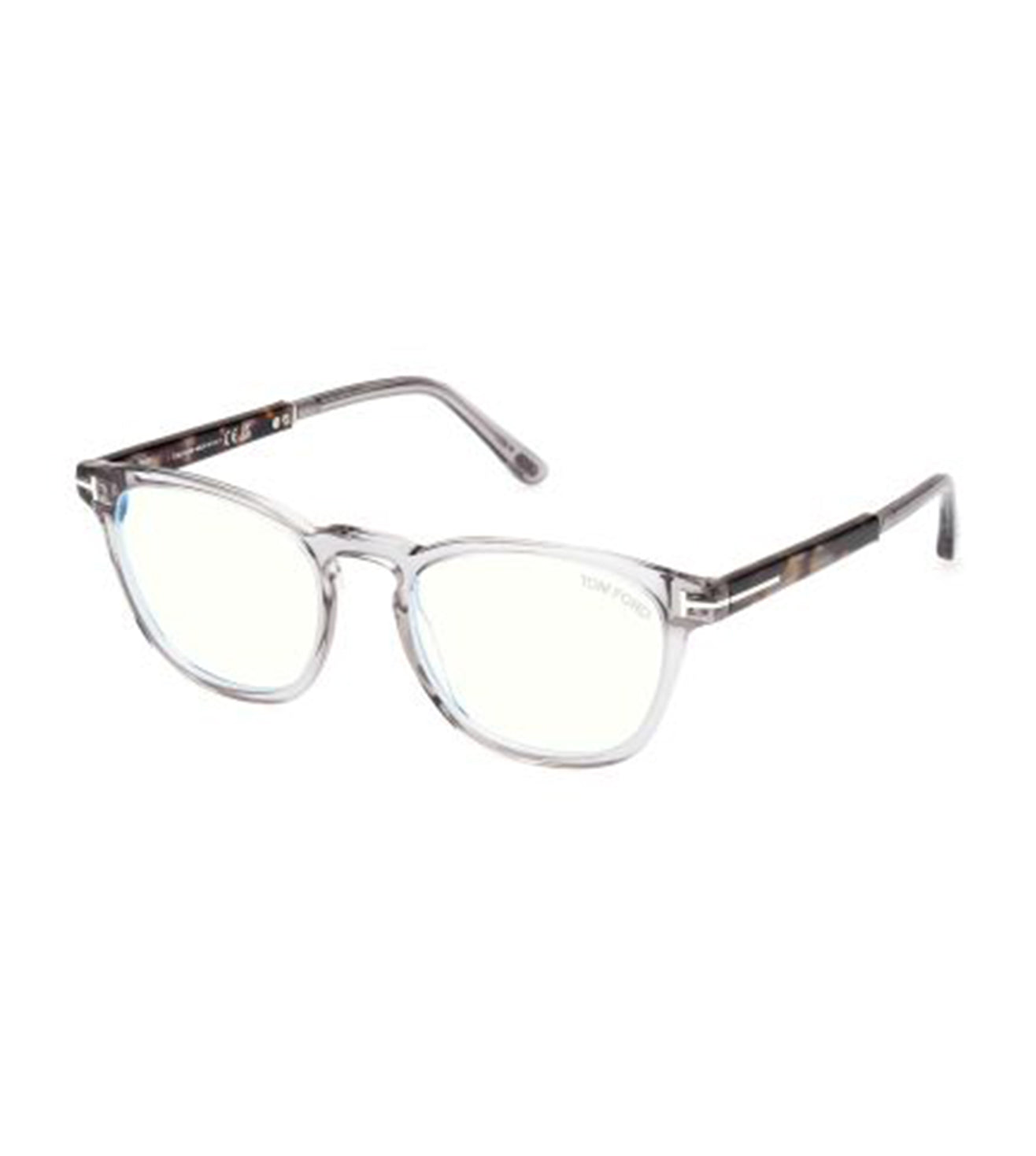 Tom Ford Unisex Crystal Grey Round Optical Frames-zoom-2