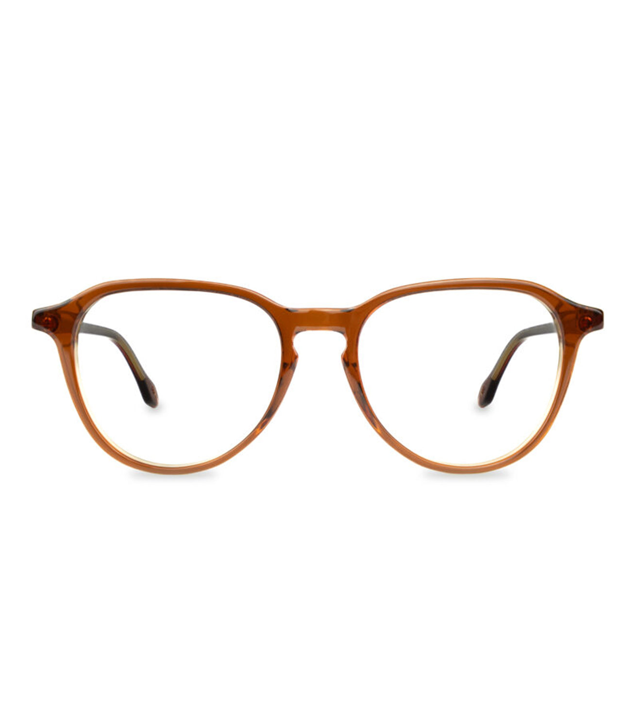 Germano Gambini Women Light Brown Round Optical Frame