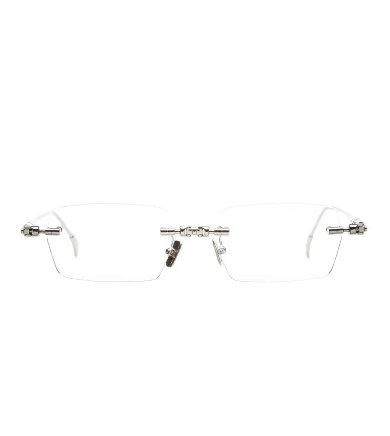 Kuboraum Unisex Silver Rectangular Optical Frame
