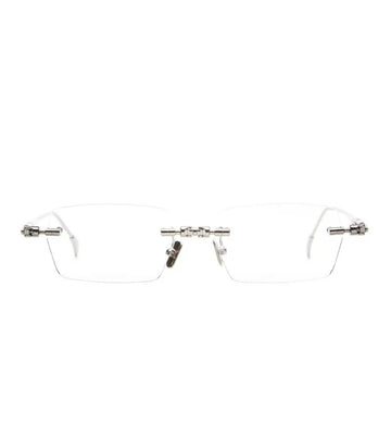 Kuboraum Unisex Silver Rectangular Optical Frame