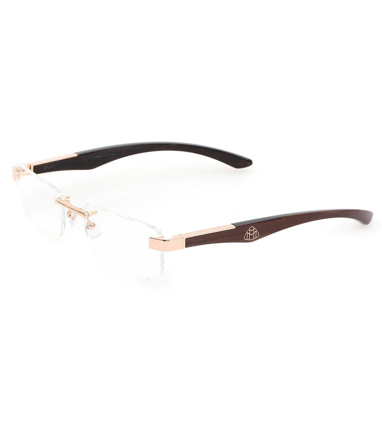 Maybach Men's Rose Gold Rimless Optical Frames-zoom-1