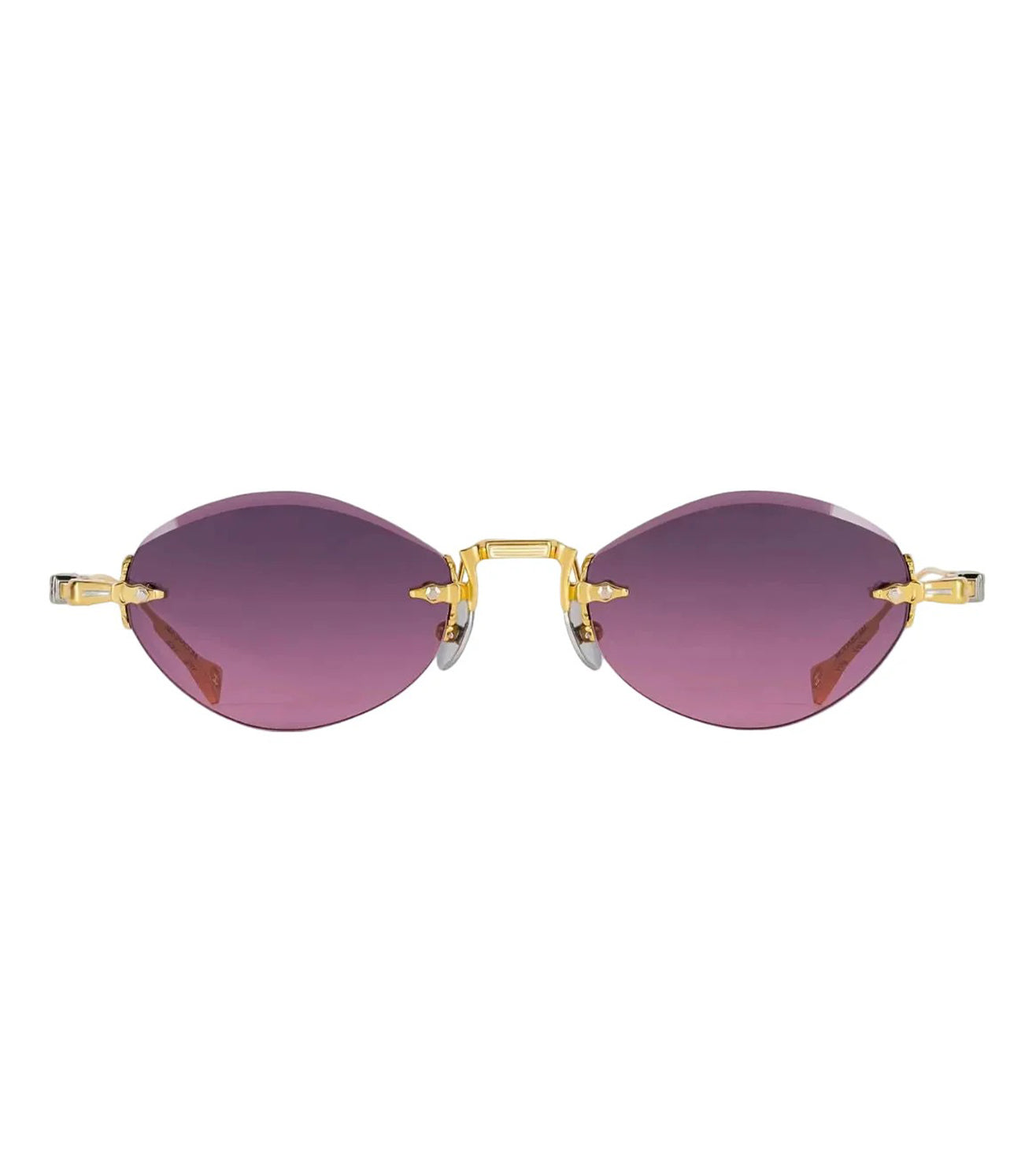 T Henri Unisex Violet Gradient Oval Sunglasses