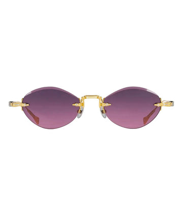 T Henri Unisex Violet Gradient Oval Sunglasses