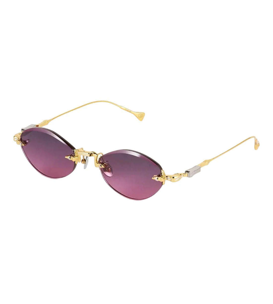 T Henri Unisex Violet Gradient Oval Sunglasses