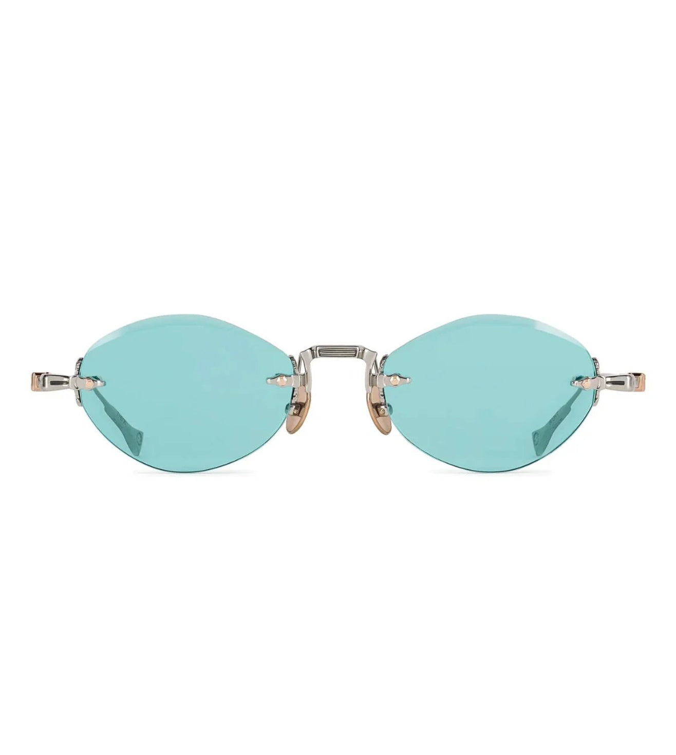 T Henri Unisex Blue Oval Sunglasses