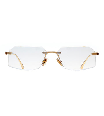 Omas Design Men's Gold & Palladium Rectangular Optical Frame