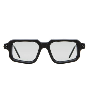 Kuboraum Unisex Light Grey Rectangular Sunglasses