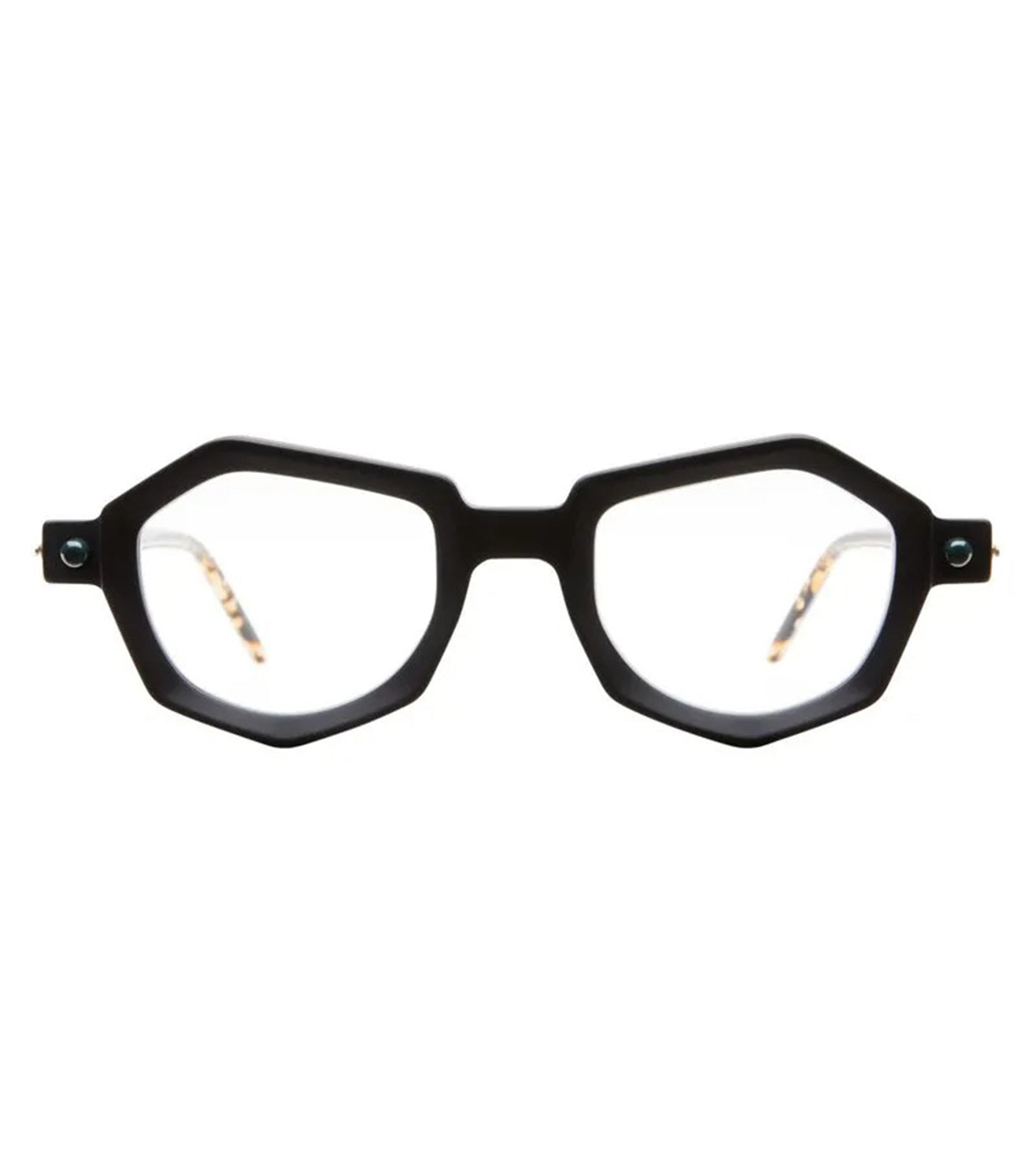 Kuboraum Unisex Black Matt Hexagon Optical Frames