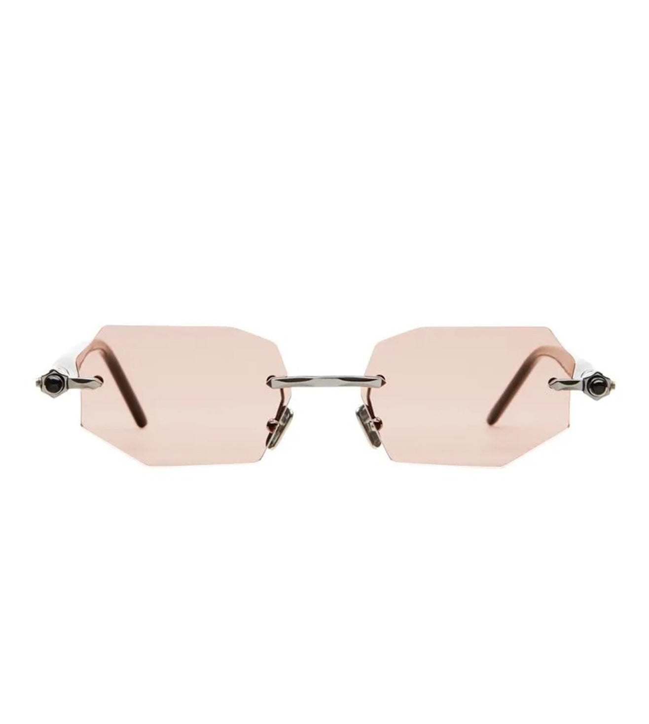 Kuboraum Women Light Pink Geometric Sunglasses