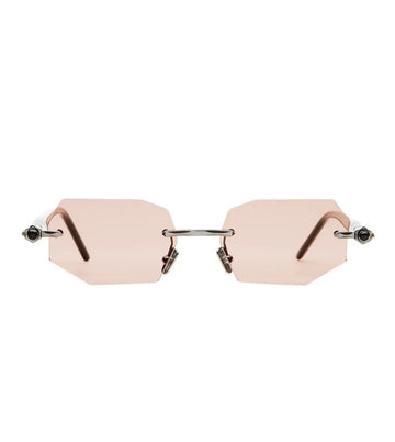 Kuboraum Women Light Pink Geometric Sunglasses