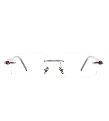 Kuboraum Unisex Gunmetal Rectangular Optical Frame