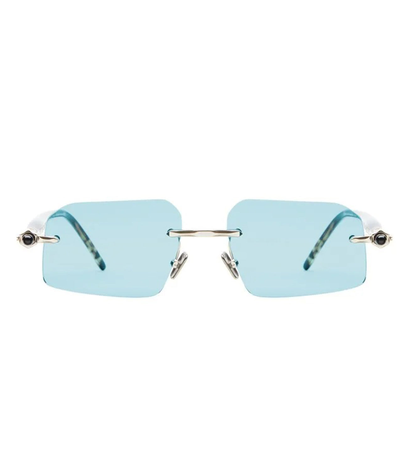 Kuboraum Men Light Green Rectangular Sunglasses