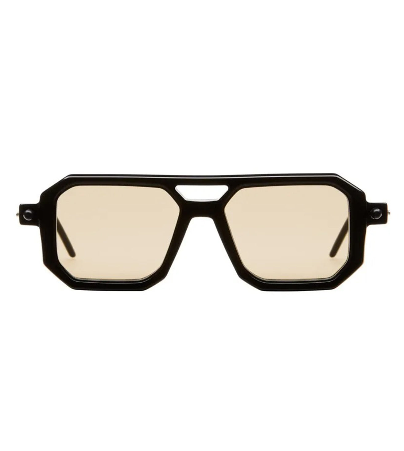 Kuboraum Unisex Light Brown Square Sunglasses