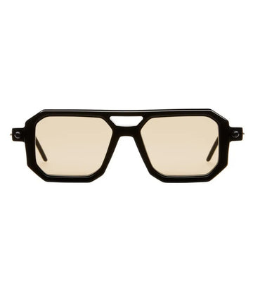 Kuboraum Unisex Light Brown Square Sunglasses