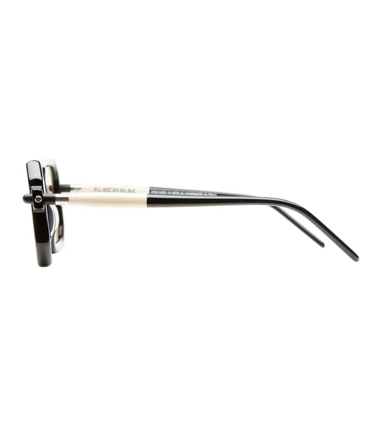 Kuboraum Unisex Light Brown Square Sunglasses