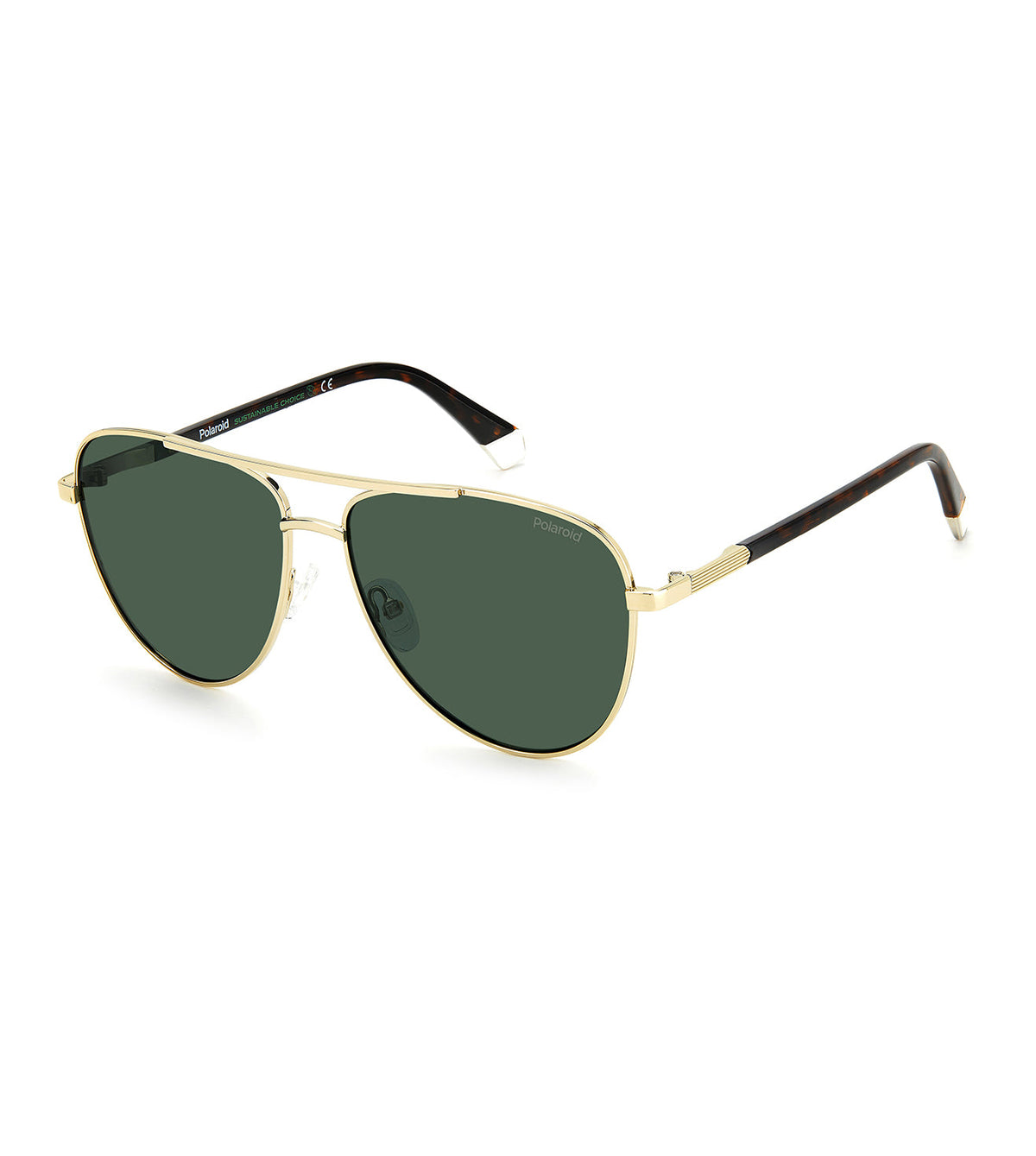 Polaroid Men's Green Pilot Sunglasses-zoom-2