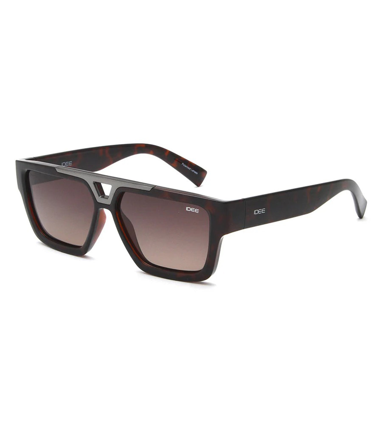 Idee Young Men's Brown Gradient Geometric Sunglasses