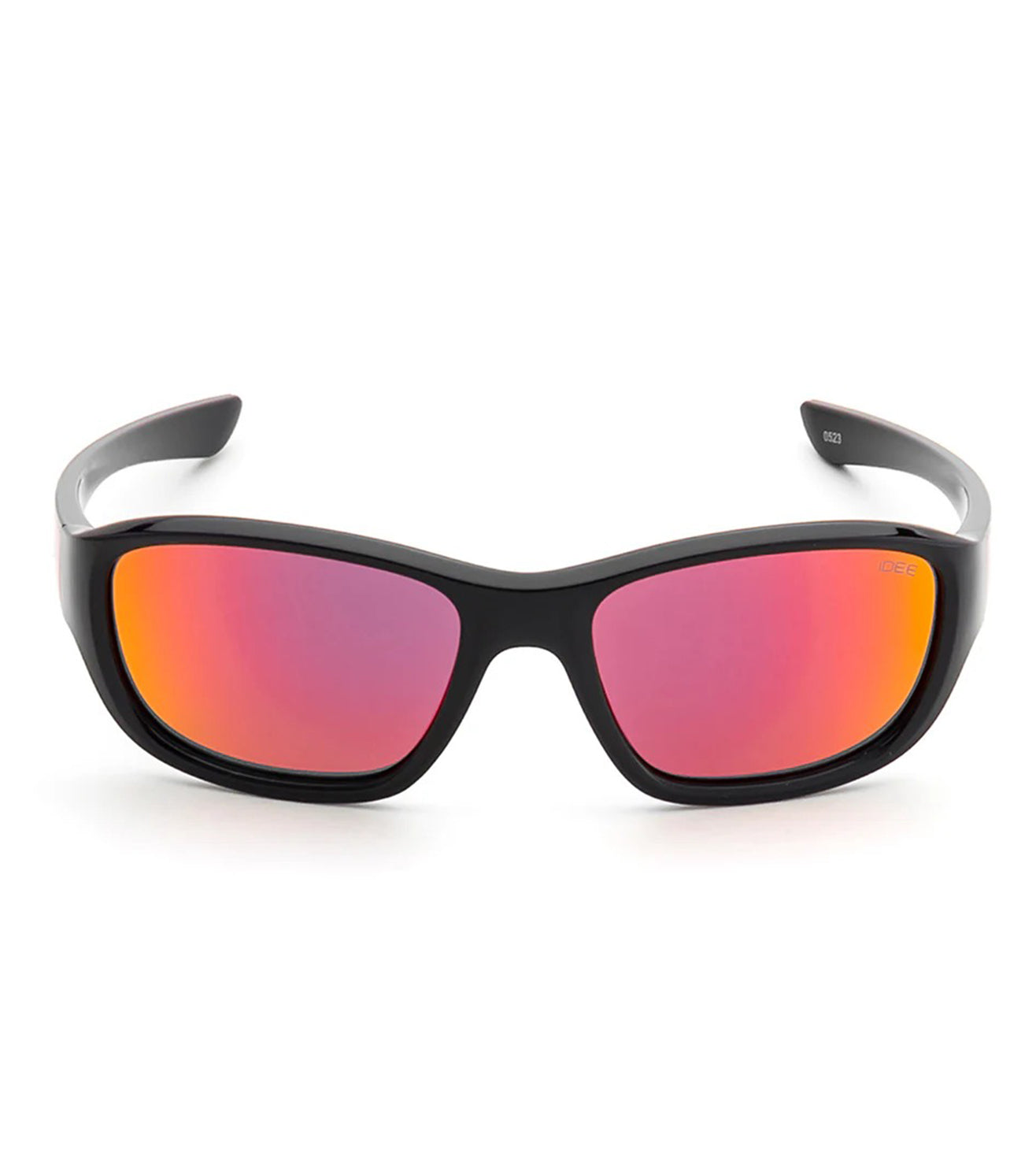 Idee Young Boy's Black Red Revo with Grey Oval Sunglasses