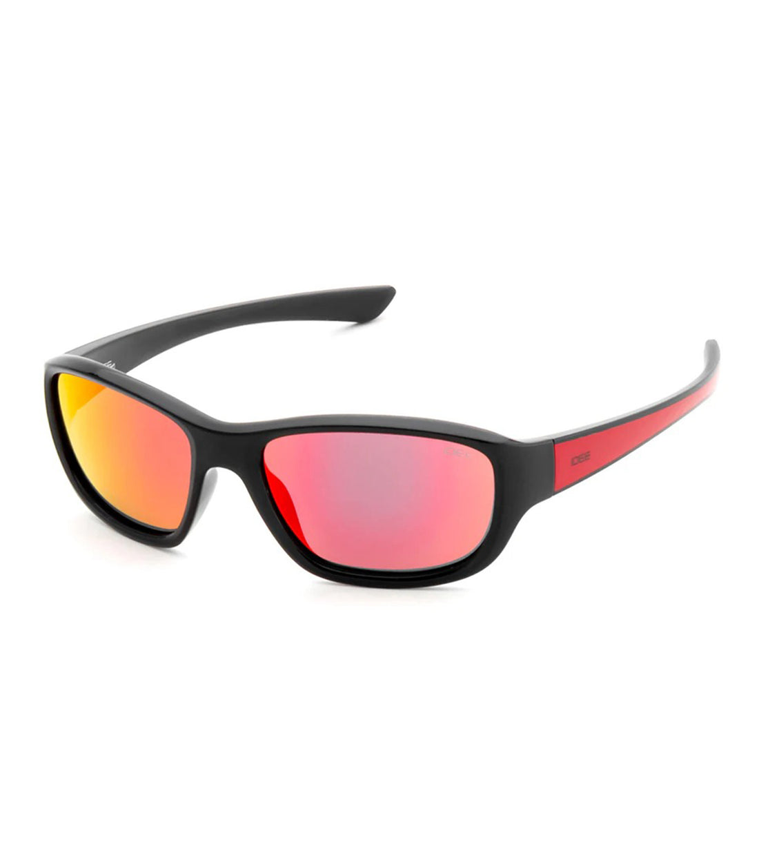 Idee Young Boy's Black Red Revo with Grey Oval Sunglasses