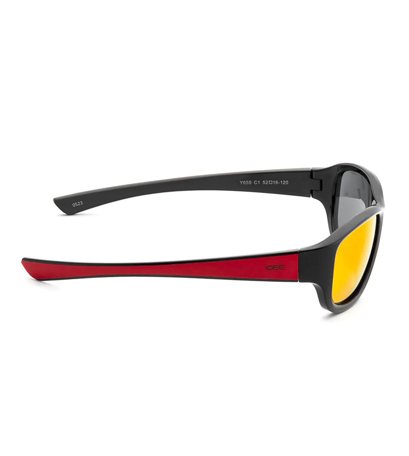 Idee Young Boy's Black Red Revo with Grey Oval Sunglasses